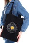 Zoozie Bags 1555 Bolso Tote de Algodón Negro 35 x 40 x 8 cm